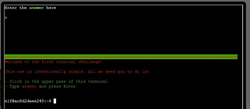 Orientation challenge terminal